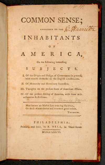 common sense by thomas paine summary of the book